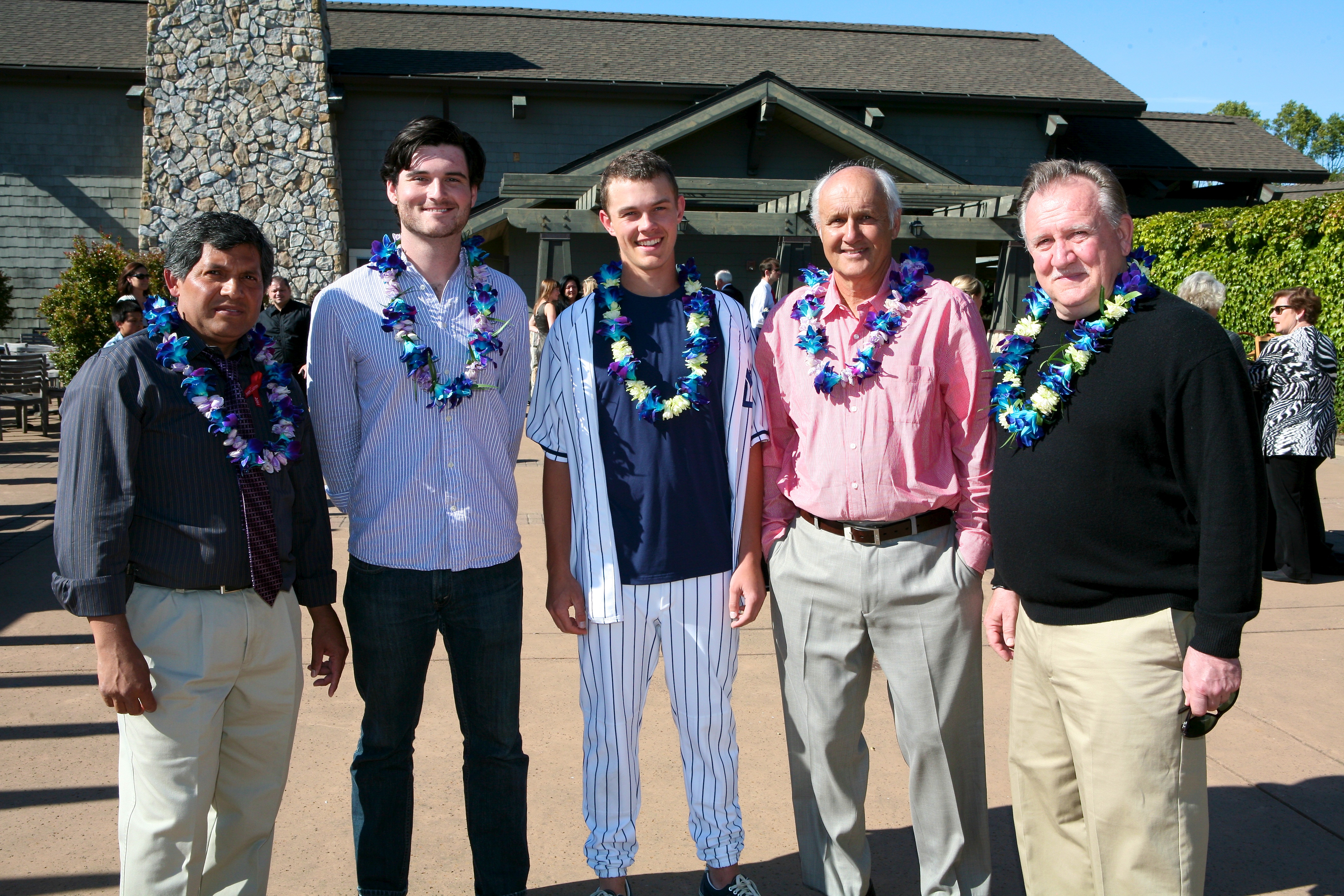 Five survivors together at the event